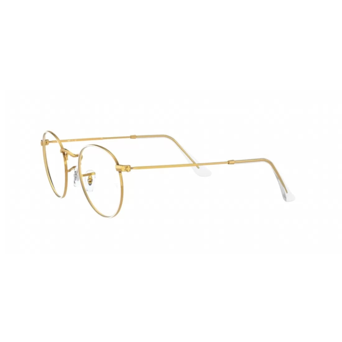 UNISEX EYEGLASSES RAY-BAN RX 3447V ROUND METAL 3104 WHITE ON LEGEND GOLD CALIBER 50 
