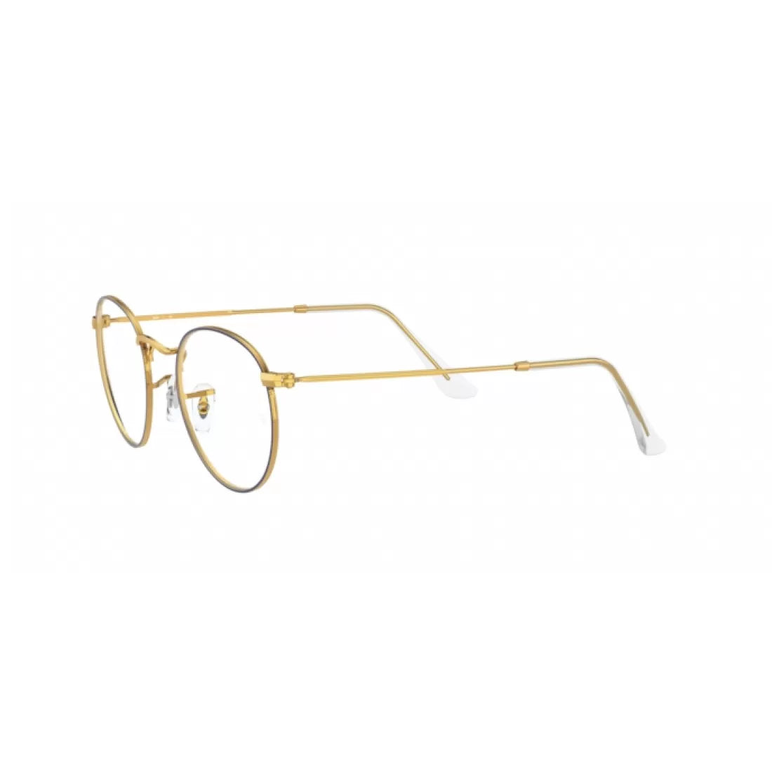 UNISEX EYEGLASSES RAY-BAN RX 3447V ROUND METAL 3105 BLUE ON LEGEND GOLD CALIBER 50 