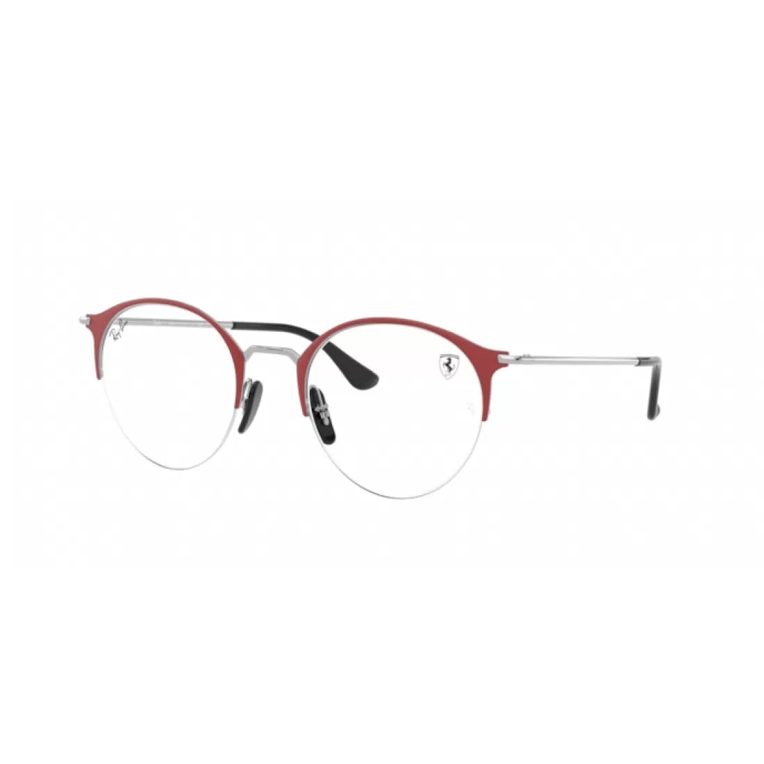 UNISEX EYEGLASSES RAY-BAN RX 3578VM - F045 FERRARI MATT RED ON SILVER CALIBER 50 