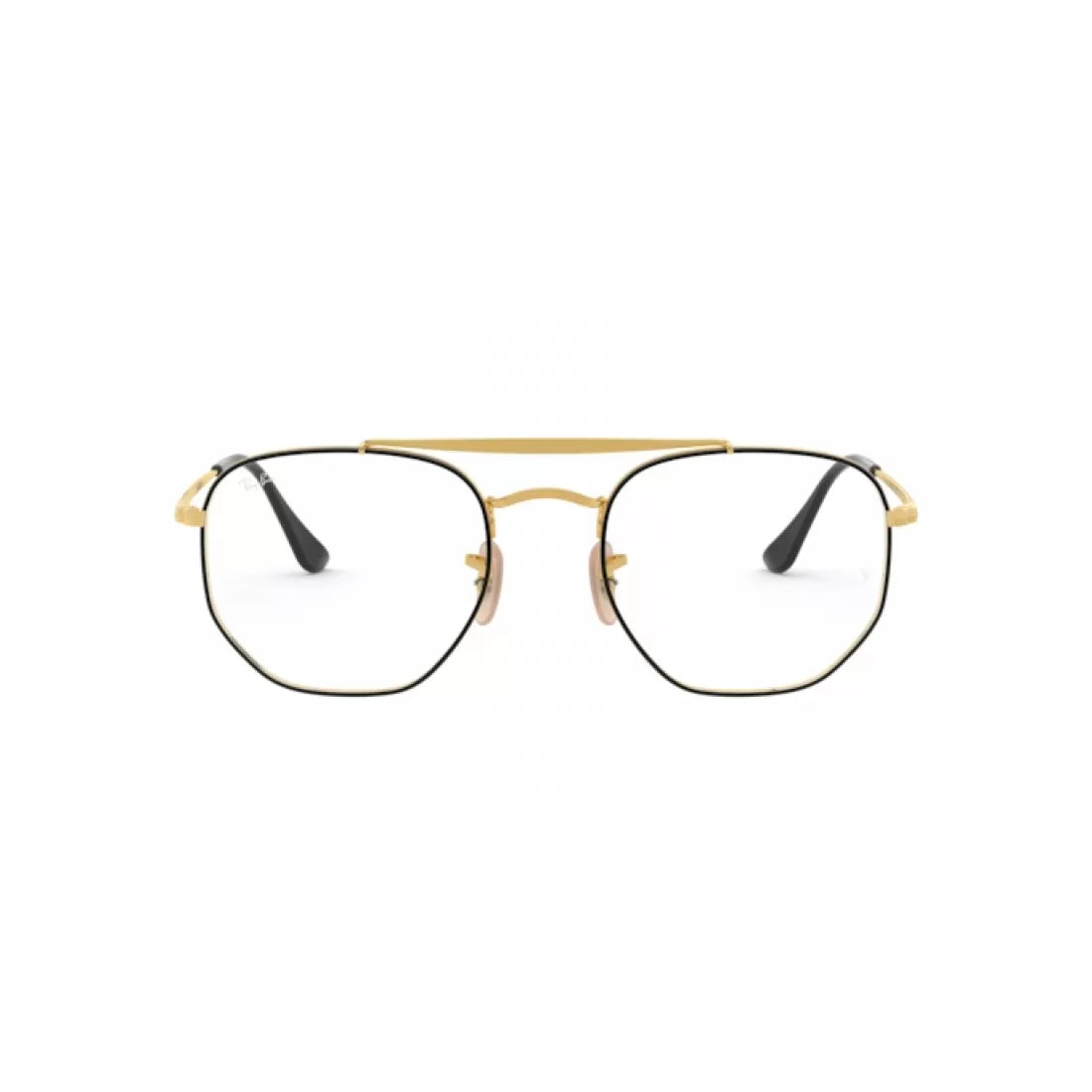 UNISEX EYEGLASSES RAY-BAN RX 3648V - 2946 TOP BLACK ON GOLD CALIBER 51 