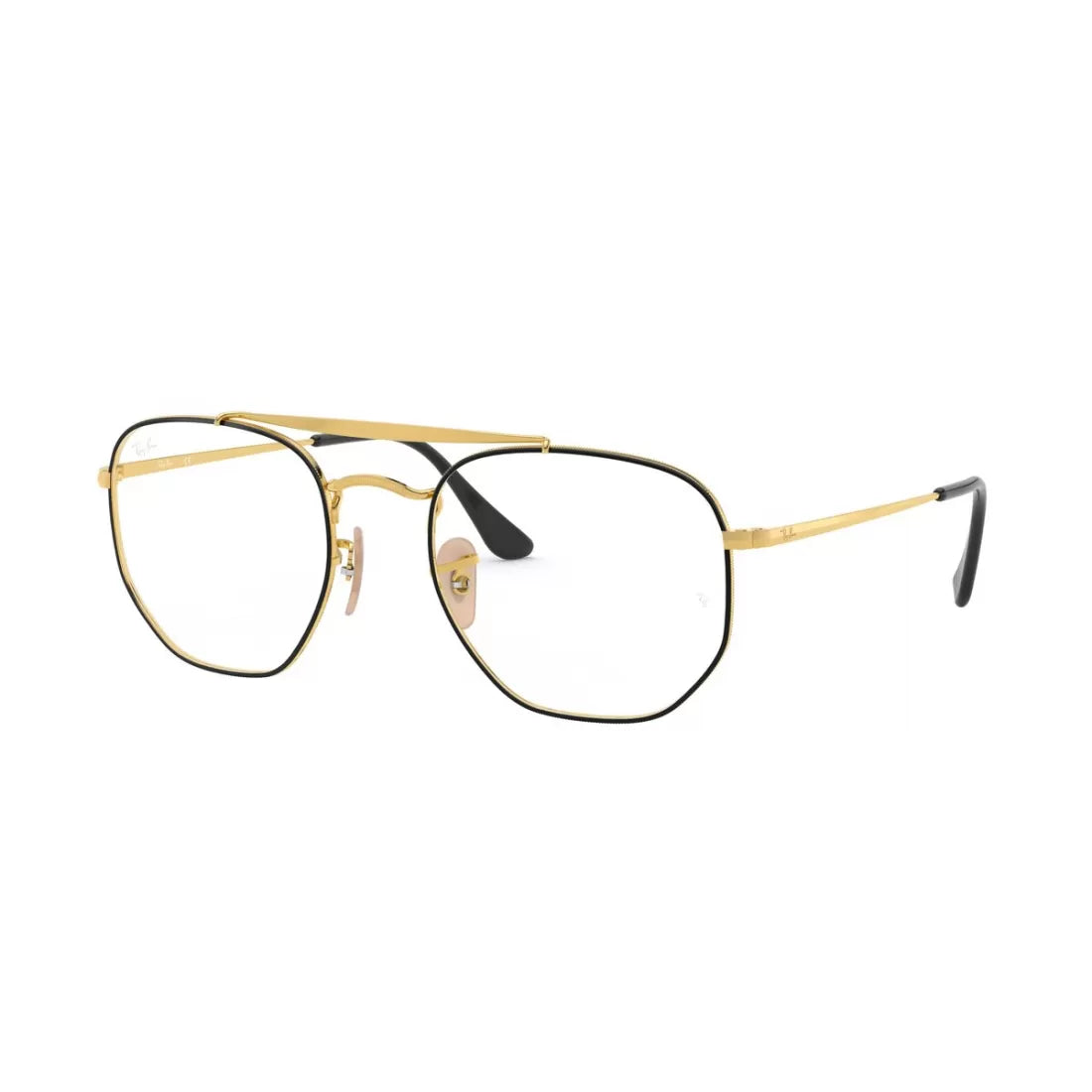 UNISEX EYEGLASSES RAY-BAN RX 3648V - 2946 TOP BLACK ON GOLD CALIBER 54 