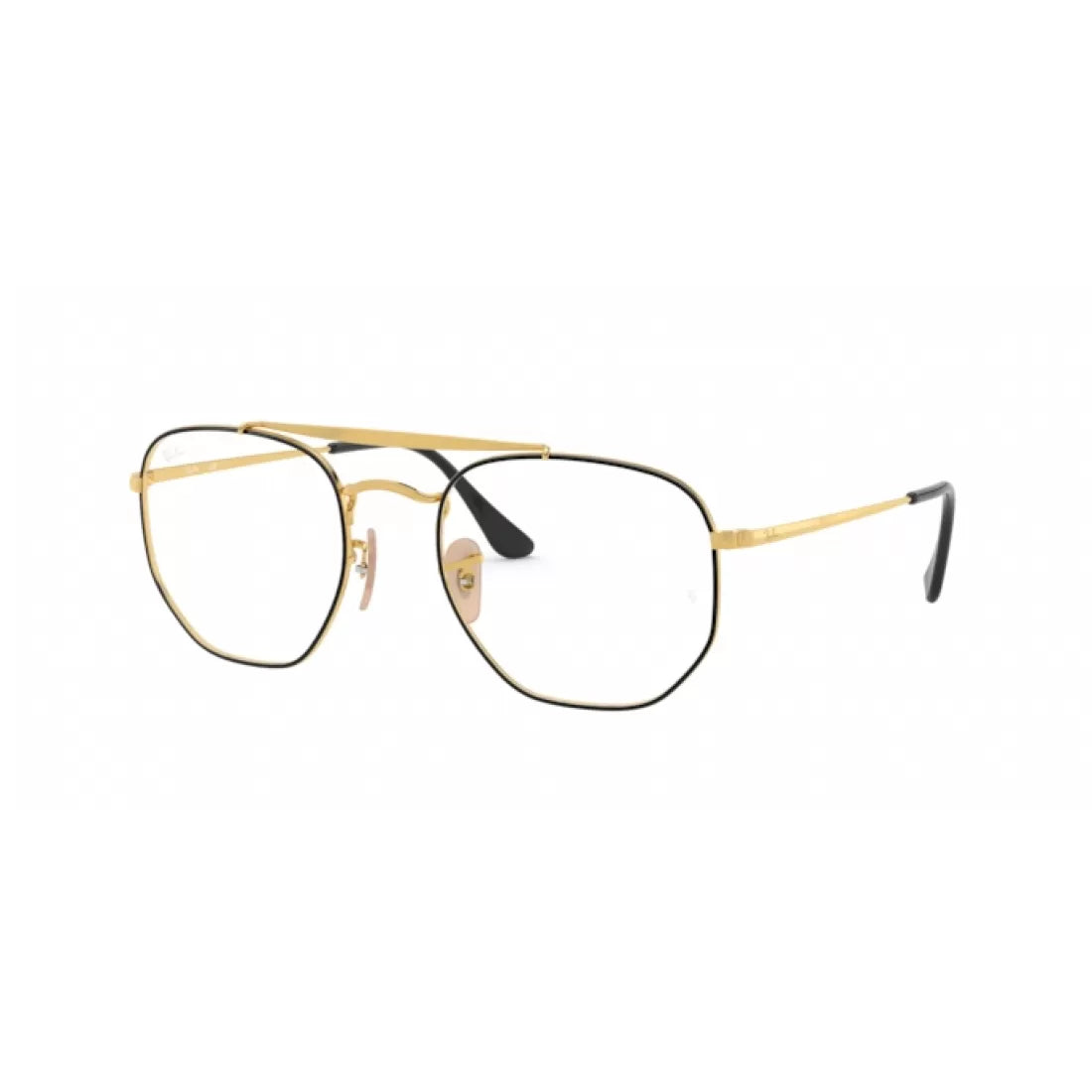 UNISEX EYEGLASSES RAY-BAN RX 3648V - 2946 TOP BLACK ON GOLD CALIBER 54 
