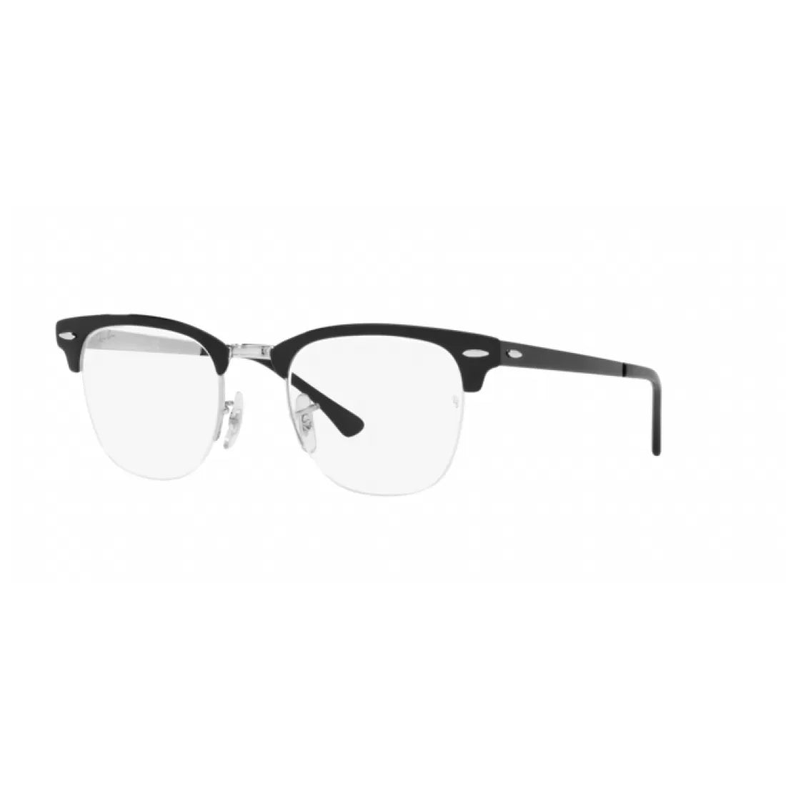 UNISEX EYEGLASSES RAY-BAN RX 3716VM CLUBMASTER METAL 2861 BLACK ON SILVER 