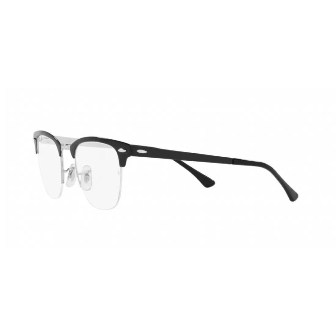 UNISEX EYEGLASSES RAY-BAN RX 3716VM CLUBMASTER METAL 2861 BLACK ON SILVER 