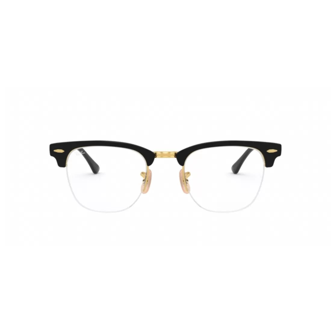 UNISEX EYEGLASSES RAY-BAN RX 3716VM CLUBMASTER METAL 2890 GOLD TOP BLACK 