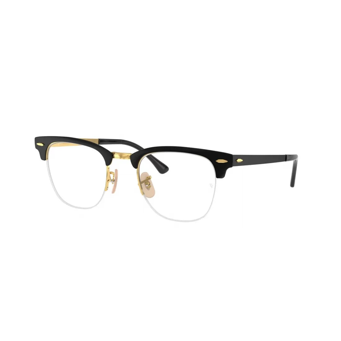 UNISEX EYEGLASSES RAY-BAN RX 3716VM CLUBMASTER METAL 2890 GOLD TOP BLACK 