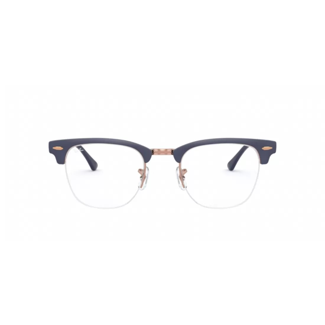 UNISEX EYEGLASSES RAY-BAN RX 3716VM CLUBMASTER METAL 3055 COPPER ON MATTE BLUE TOP 