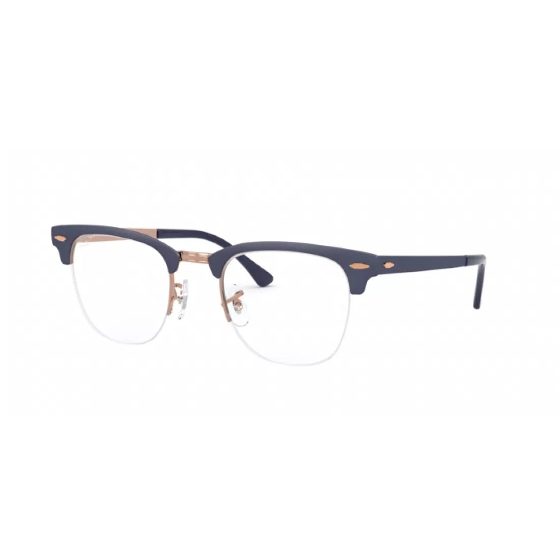 UNISEX EYEGLASSES RAY-BAN RX 3716VM CLUBMASTER METAL 3055 COPPER ON MATTE BLUE TOP 