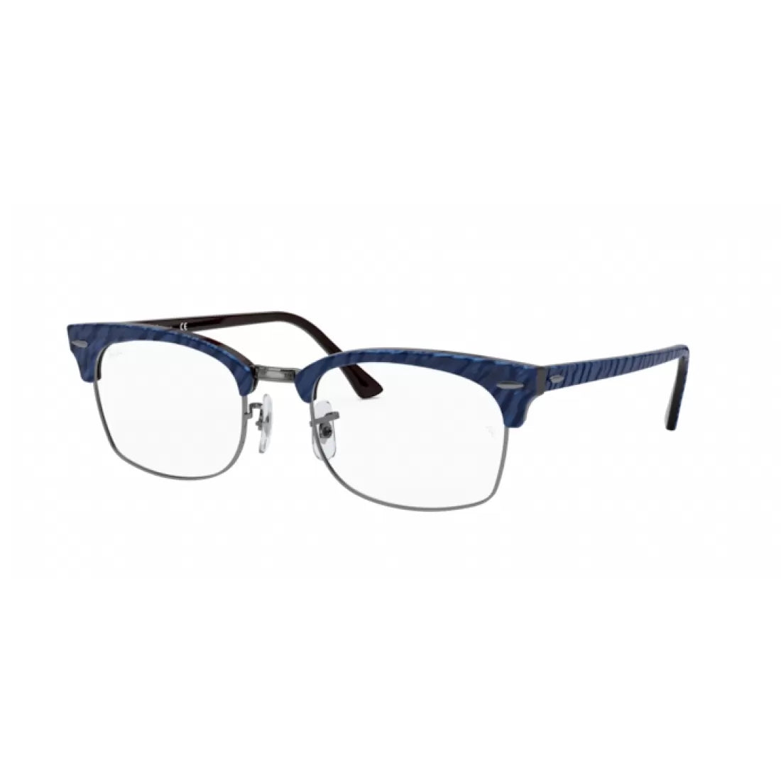 UNISEX EYEGLASSES RAY-BAN RX 3916V - 8052 TOP WRINKLED BLUE ON BROWN SIZE 52 