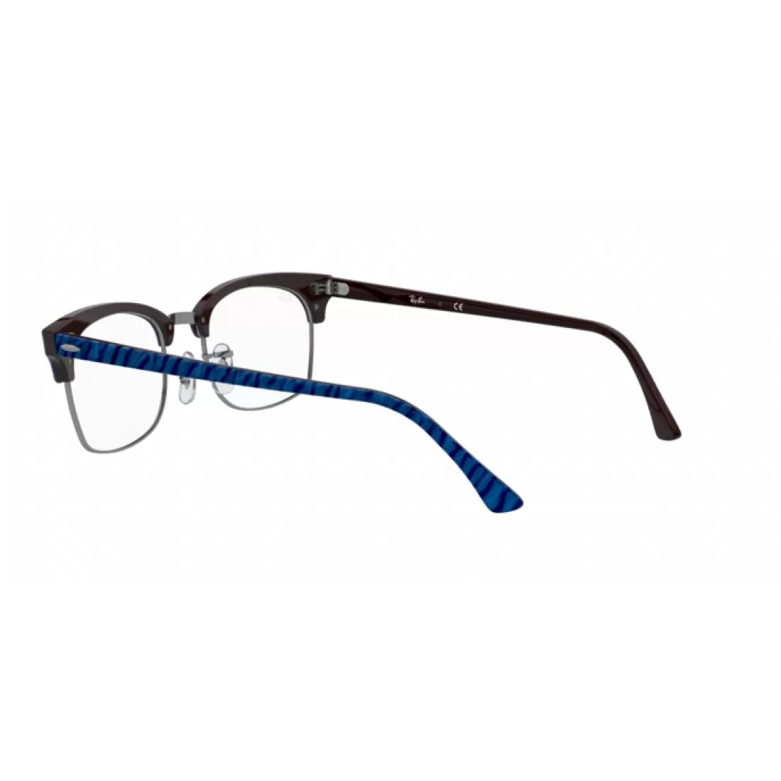 UNISEX EYEGLASSES RAY-BAN RX 3916V - 8052 TOP WRINKLED BLUE ON BROWN SIZE 52 