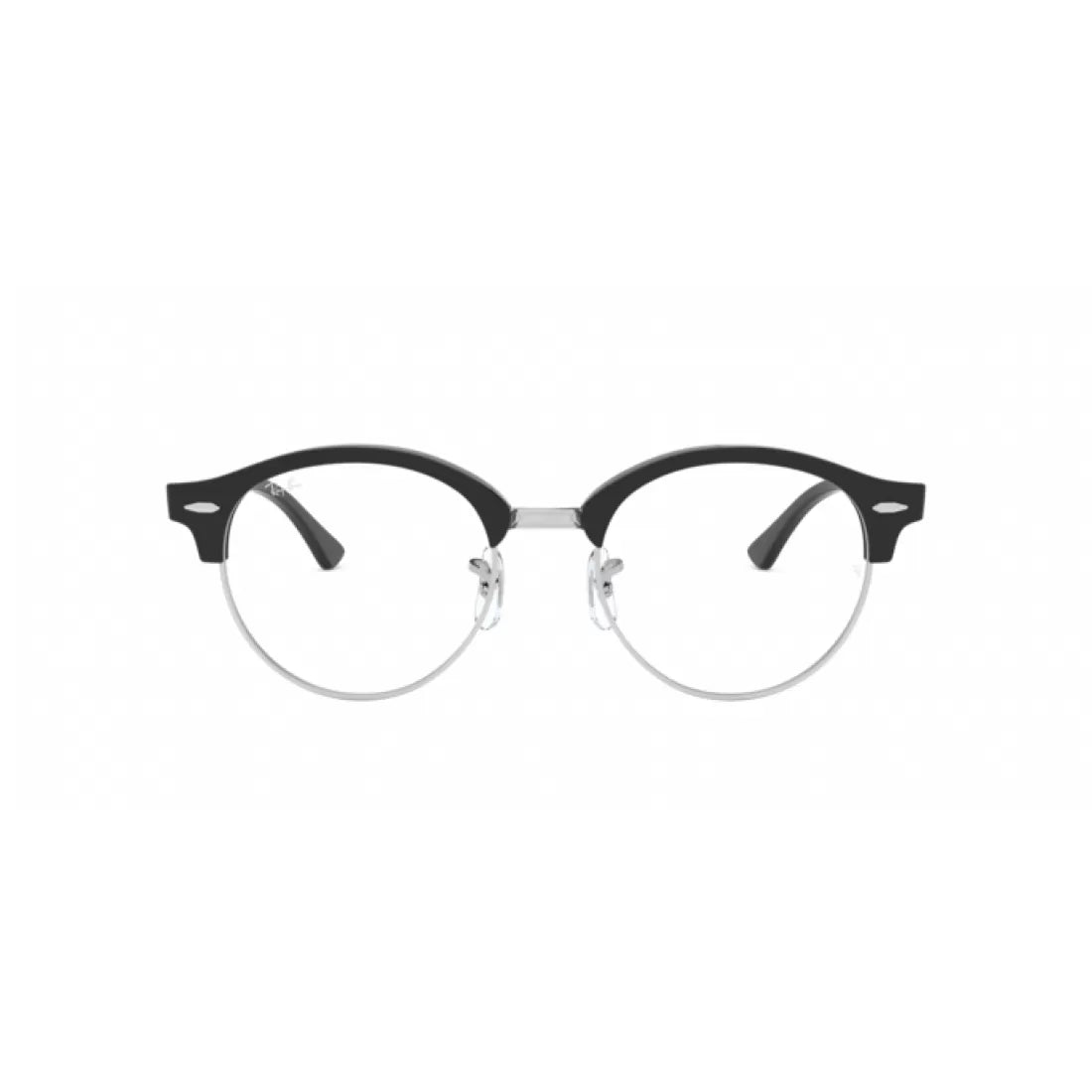 UNISEX EYEGLASSES RAY-BAN RX 4246V CLUBROUND 2000 GLOSSY BLACK CALIBER 49 