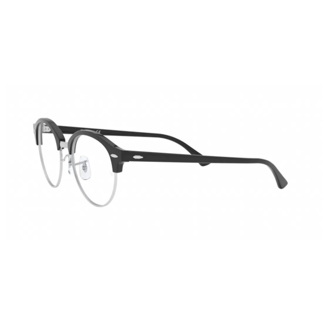 UNISEX EYEGLASSES RAY-BAN RX 4246V CLUBROUND 2000 GLOSSY BLACK CALIBER 49 