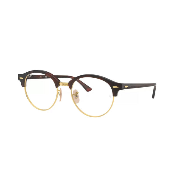 OCCHIALE DA VISTA UNISEX RAY-BAN RX 4246V CLUBROUND 2372 AVANA ROSSA CALIBRO 49