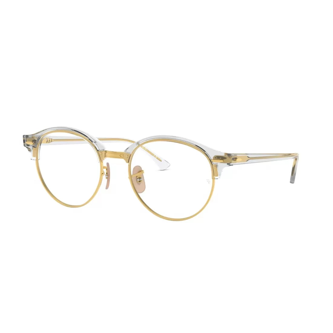 UNISEX EYEGLASSES RAY-BAN RX 4246V CLUBROUND 5762 TRANSPARENT CALIBER 47 