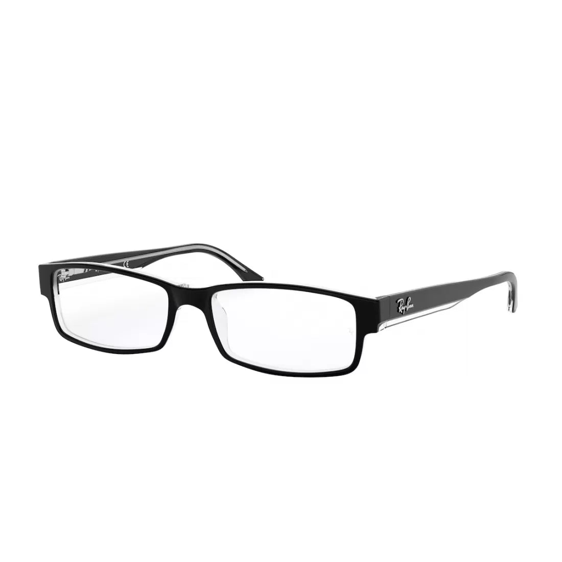 OCCHIALE DA VISTA UNISEX RAY-BAN RX 5114 - 2034 NERO SUPERIORE SU TRASPARENTE CALIBRO 54