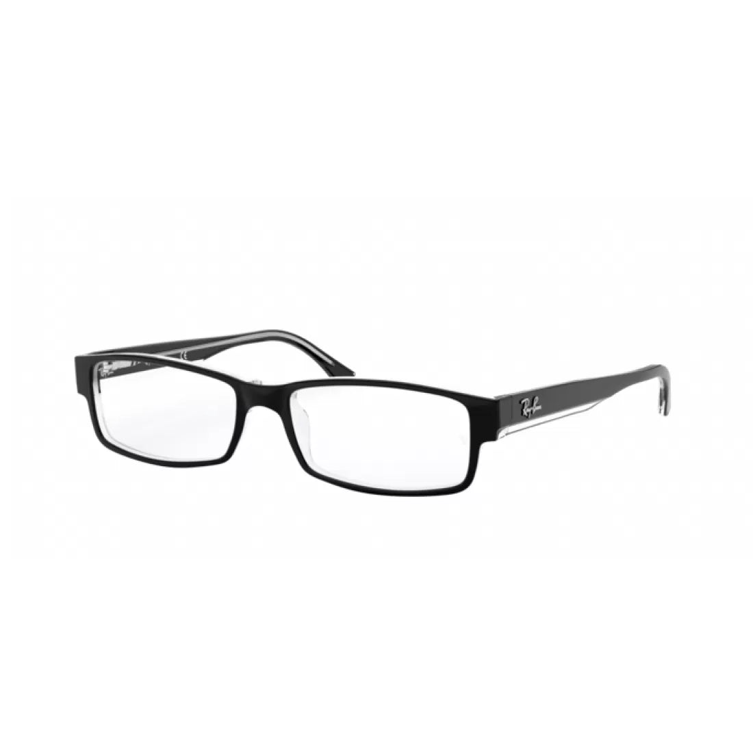 OCCHIALE DA VISTA UNISEX RAY-BAN RX 5114 - 2034 NERO SUPERIORE SU TRASPARENTE CALIBRO 52