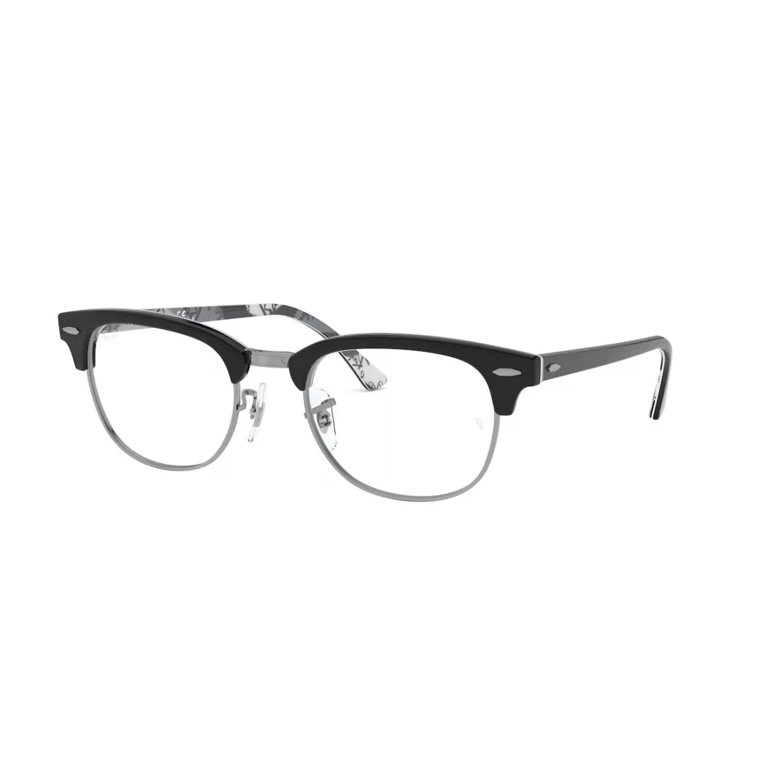 UNISEXRAY-BAN RX 5154 CLUBMASTER 5649 BLACK ON CAMOUFLAGE TEXTURE CALIBER 51 EYEGLASSES 