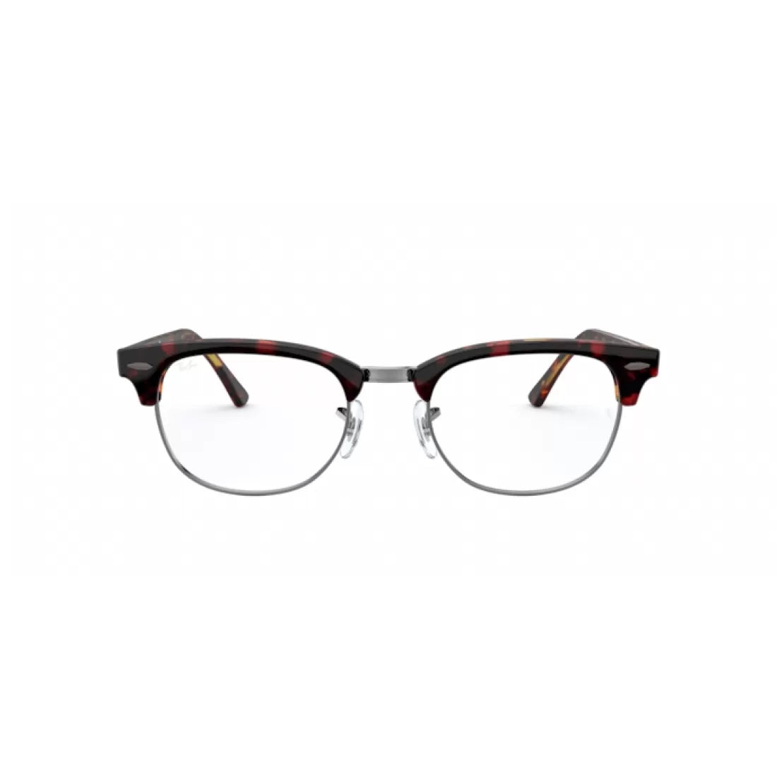 OCCHIALE DA VISTA UNISEX RAY-BAN RX 5154 CLUBMASTER 5911 TOP TRASP ROSSO SU HAVANAORANGE CALIBRO 49