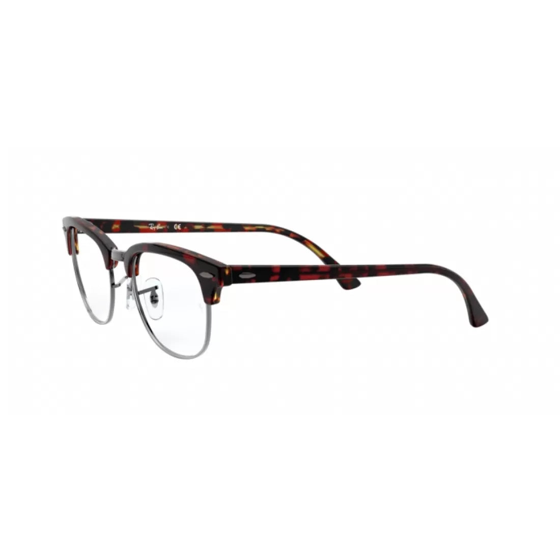 OCCHIALE DA VISTA UNISEX RAY-BAN RX 5154 CLUBMASTER 5911 TOP TRASP ROSSO SU HAVANAORANGE CALIBRO 49
