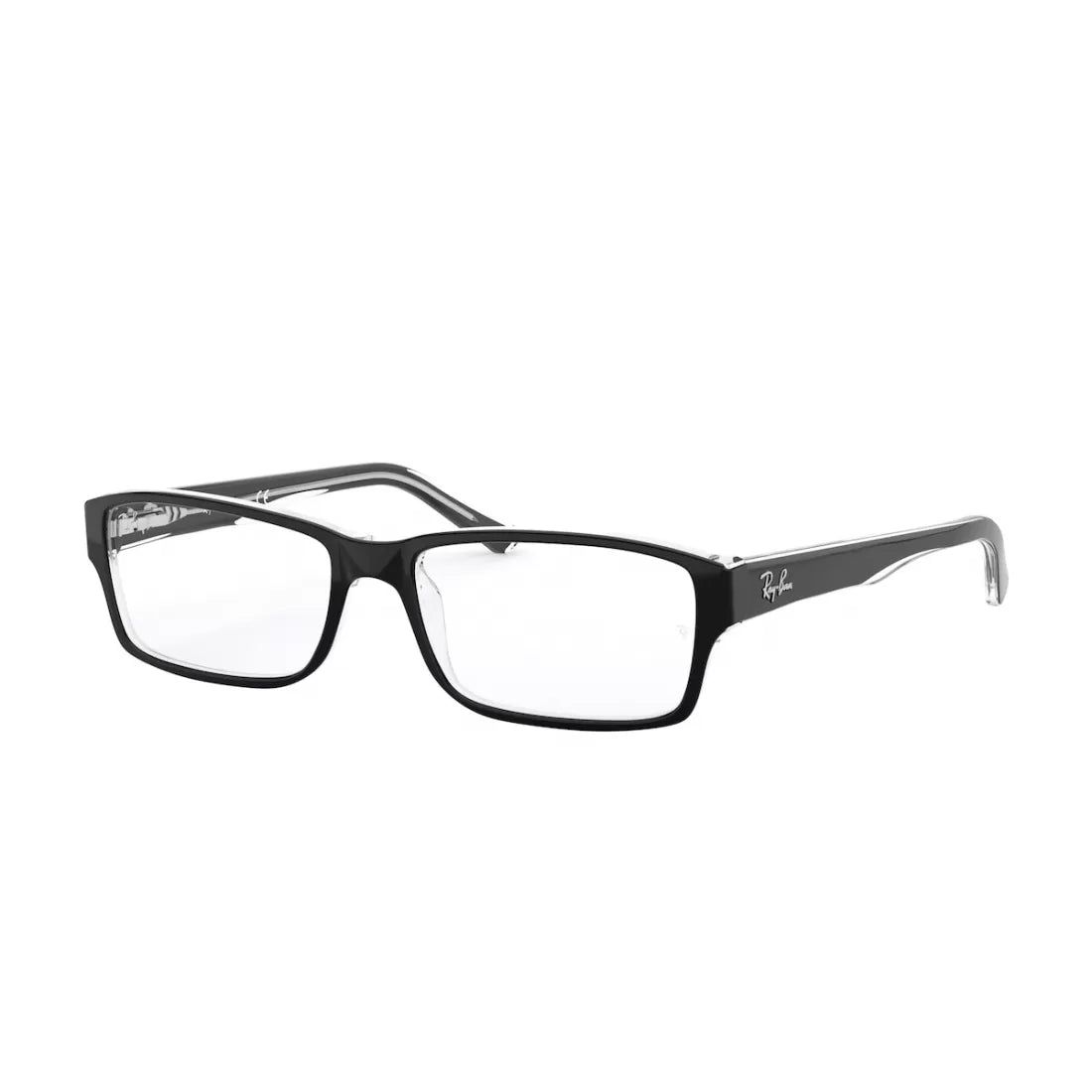 OCCHIALE DA VISTA UOMO RAY-BAN RX 5169 - 2034 NERO SUPERIORE SU TRASPARENTE CALIBRO 52