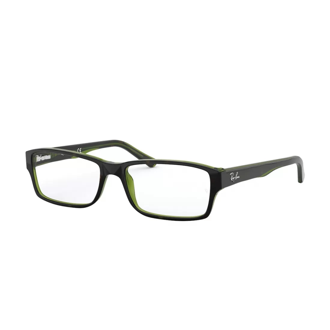 OCCHIALE DA VISTA UOMO RAY-BAN RX 5169 - 2383 CIMA HAVANA SU VERDE TRASPARENTE CALIBRO 52