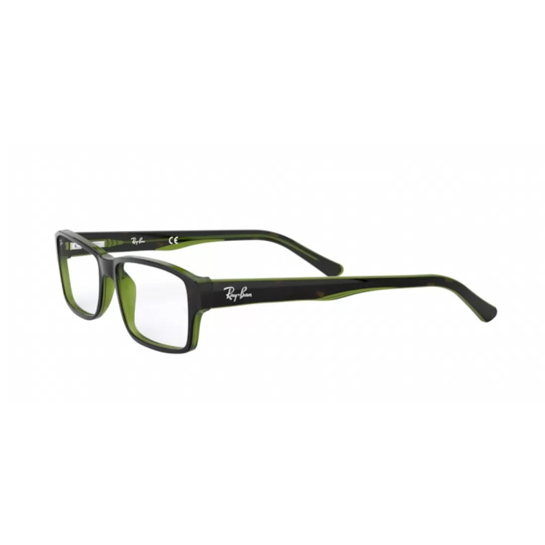 OCCHIALE DA VISTA UOMO RAY-BAN RX 5169 - 2383 CIMA HAVANA SU VERDE TRASPARENTE CALIBRO 52
