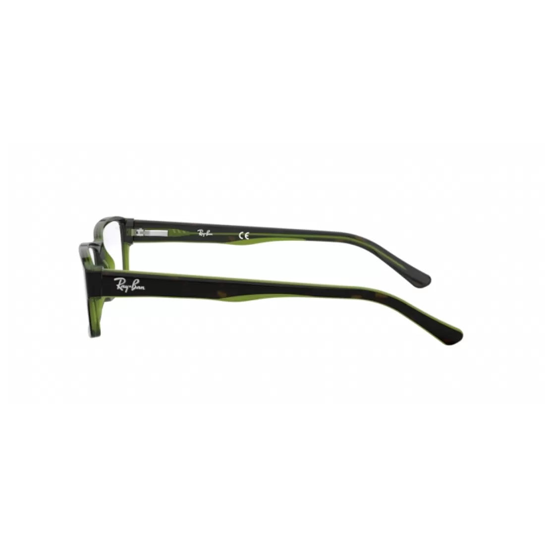 OCCHIALE DA VISTA UOMO RAY-BAN RX 5169 - 2383 CIMA HAVANA SU VERDE TRASPARENTE CALIBRO 54