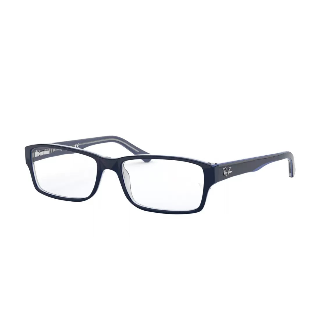 OCCHIALE DA VISTA UOMO RAY-BAN RX 5169 - 5815 TRASP GRIGIO IN CIMA BLU CALIBRO 54