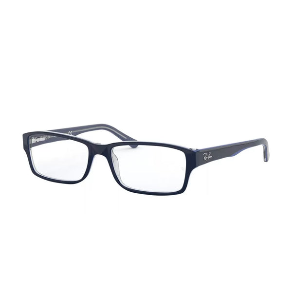 OCCHIALE DA VISTA UOMO RAY-BAN RX 5169 - 5815 TRASP GRIGIO IN CIMA BLU CALIBRO 52