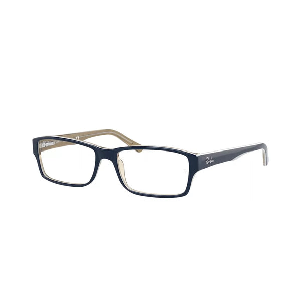 OCCHIALE DA VISTA UNISEX RAY-BAN RX 5169 - 8119 BLU SU TRASPARENTE MARRONE CHIARO CALIBRO 52