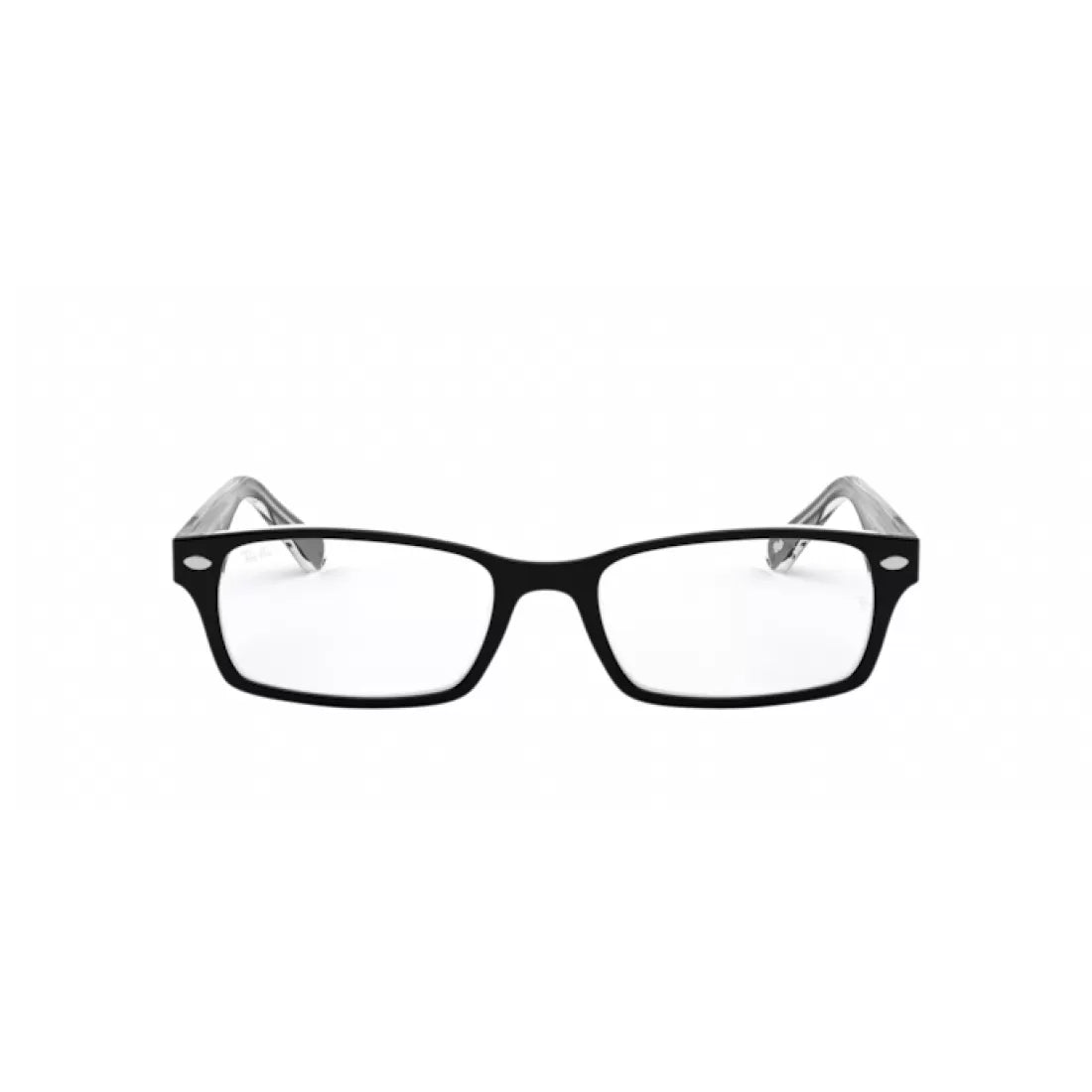 OCCHIALE DA VISTA UOMO RAY-BAN RX 5206 - 2034 NERO SUPERIORE SU TRASPARENTE CALIBRO 52