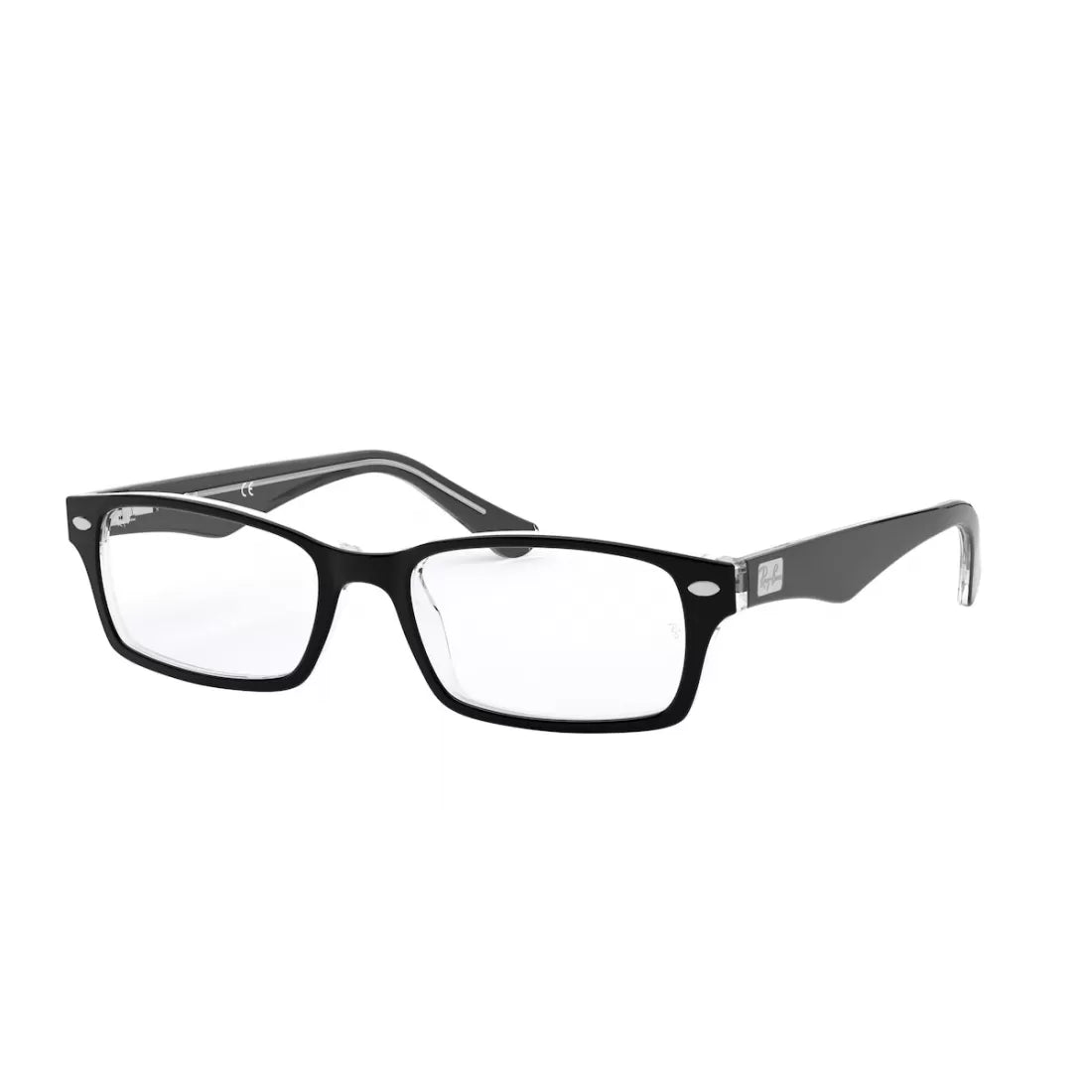 OCCHIALE DA VISTA UOMO RAY-BAN RX 5206 - 2034 NERO SUPERIORE SU TRASPARENTE CALIBRO 54