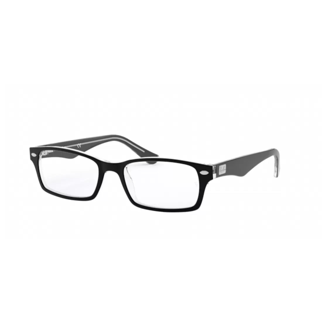 OCCHIALE DA VISTA UOMO RAY-BAN RX 5206 - 2034 NERO SUPERIORE SU TRASPARENTE CALIBRO 54