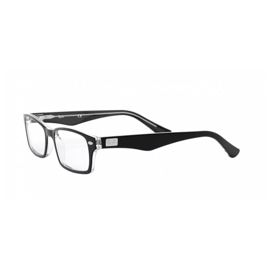 OCCHIALE DA VISTA UOMO RAY-BAN RX 5206 - 2034 NERO SUPERIORE SU TRASPARENTE CALIBRO 52