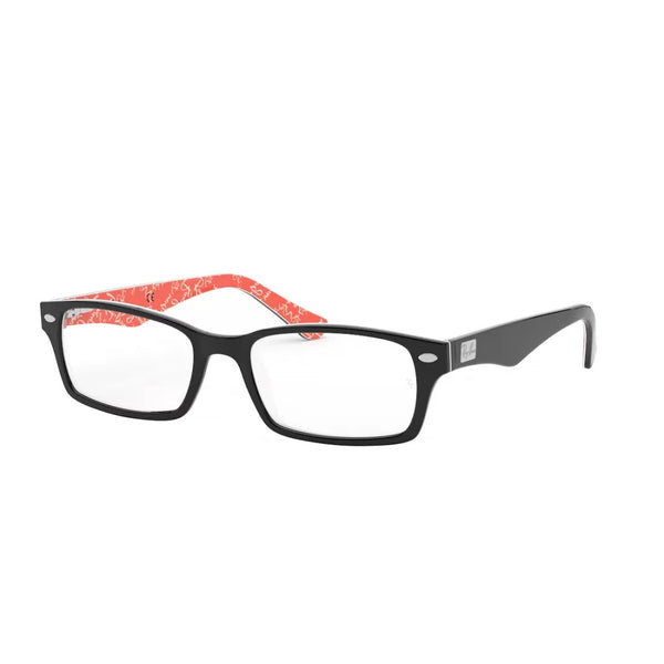 OCCHIALE DA VISTA UOMO RAY-BAN RX 5206 - 2479 TOP NERO SU TEXTURE ROSSO CALIBRO 54