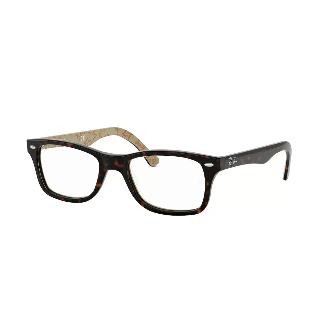 OCCHIALE DA VISTA UNISEX RAY-BAN RX 5228 - 5057 TOP HAVANA SCURO SU TESTO BEIGE CALIBRO 53