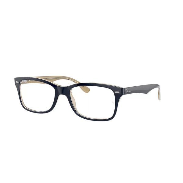 OCCHIALE DA VISTA UNISEX RAY-BAN RX 5228 - 8119 BLU SU TRASPARENTE MARRONE CHIARO CALIBRO 55