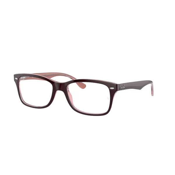 OCCHIALE DA VISTA UNISEX RAY-BAN RX 5228 - 8120 MARRONE SU ROSA TRASPARENTE CALIBRO 50