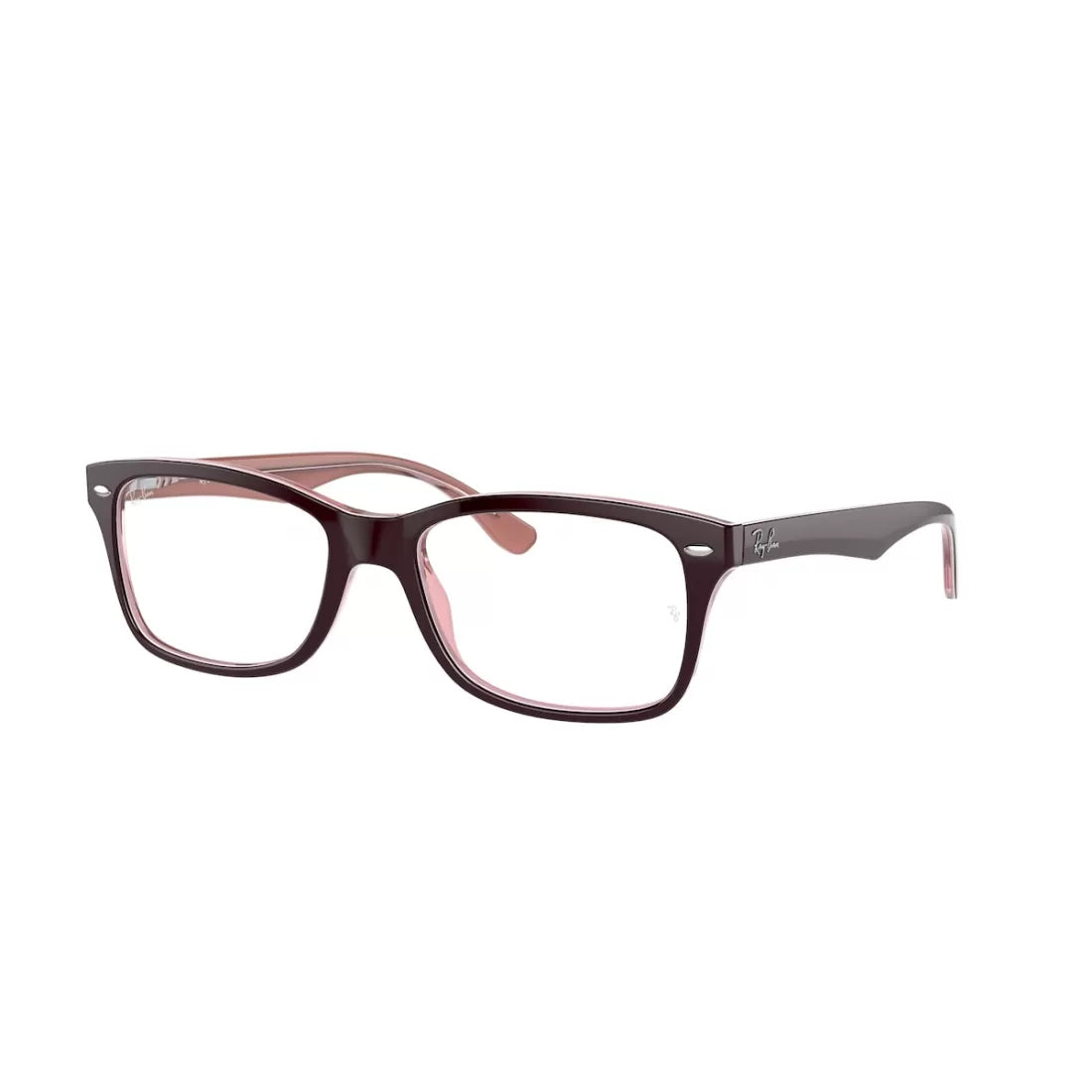 OCCHIALE DA VISTA UNISEX RAY-BAN RX 5228 - 8120 MARRONE SU ROSA TRASPARENTE CALIBRO 55