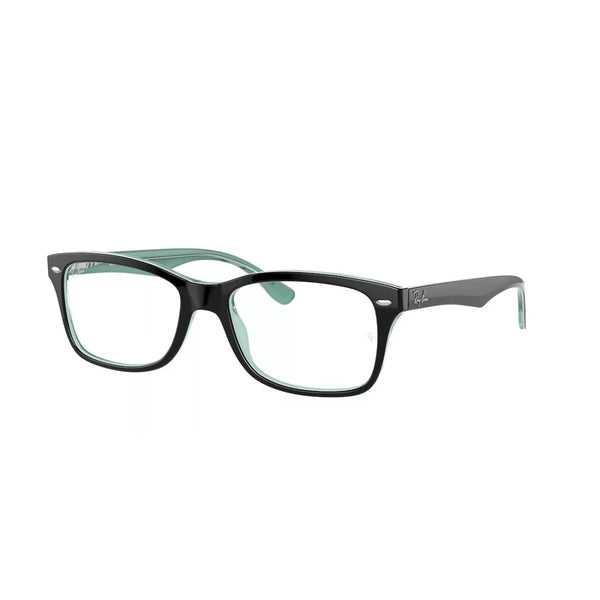 OCCHIALE DA VISTA UNISEX RAY-BAN RX 5228 - 8121 NERO SU VERDE TRASPARENTE CALIBRO 50