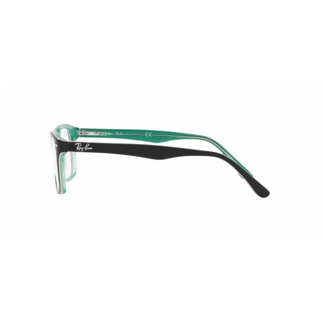 OCCHIALE DA VISTA UNISEX RAY-BAN RX 5228 - 8121 NERO SU VERDE TRASPARENTE CALIBRO 50