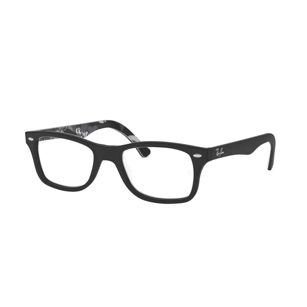 OCCHIALE DA VISTA UNISEX RAY-BAN RX 5228F - 5405 TOP NERO OPACO SU TRAMA CALIBRO 55