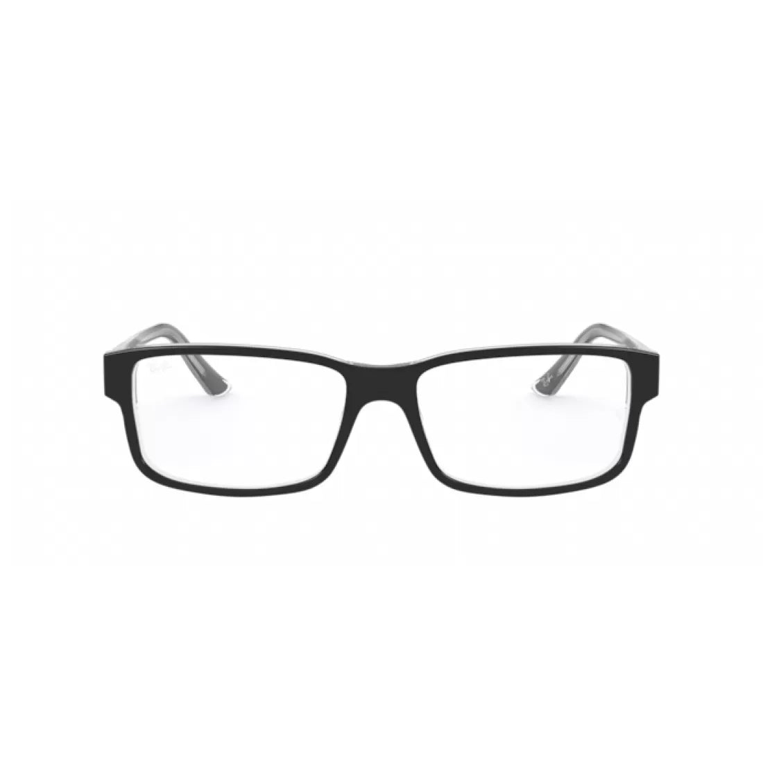 OCCHIALE DA VISTA UOMO RAY-BAN RX 5245 - 2034 NERO SUPERIORE SU TRASPARENTE CALIBRO 52