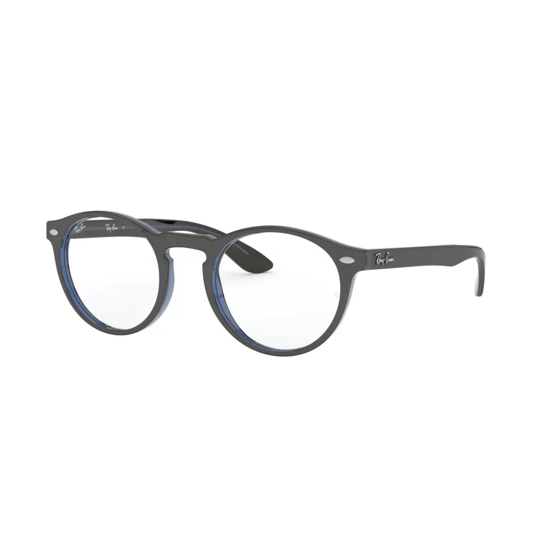OCCHIALE DA VISTA UNISEX RAY-BAN RX 5283 - 5988 GRIGIO NELLA PARTE SUPERIORE BLU TRASPARENTE CALIBRO 49