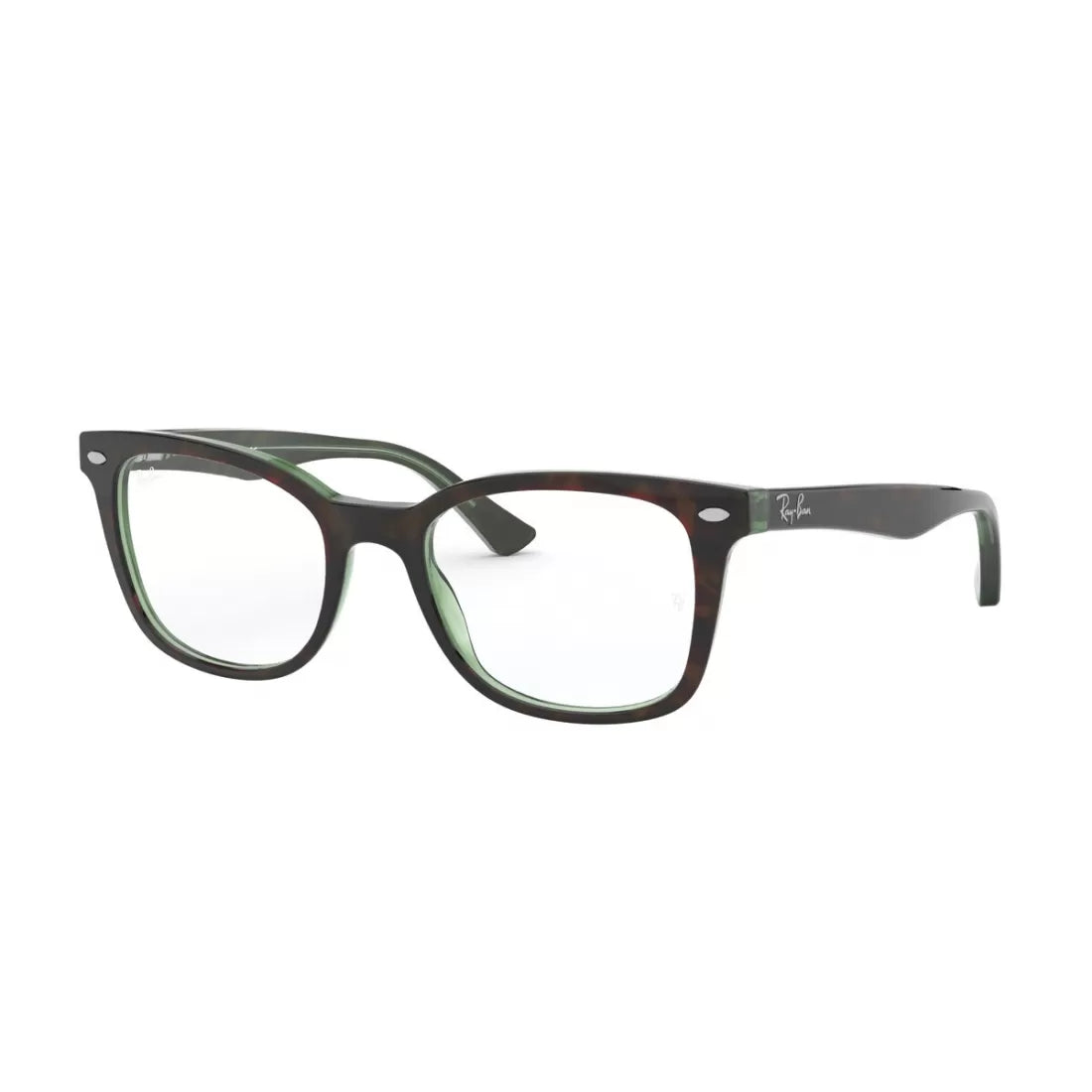OCCHIALE DA VISTA UNISEX RAY-BAN RX 5285 - 2383 CIMA HAVANA SU VERDE TRASPARENTE