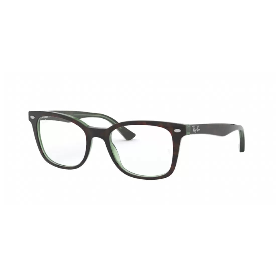 OCCHIALE DA VISTA UNISEX RAY-BAN RX 5285 - 2383 CIMA HAVANA SU VERDE TRASPARENTE