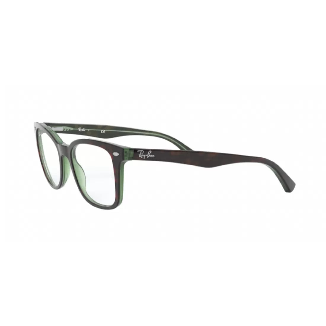 OCCHIALE DA VISTA UNISEX RAY-BAN RX 5285 - 2383 CIMA HAVANA SU VERDE TRASPARENTE