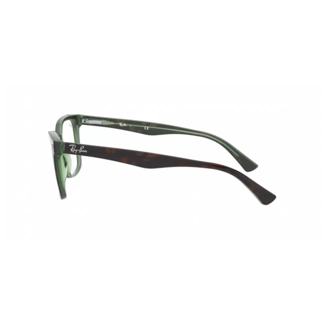 OCCHIALE DA VISTA UNISEX RAY-BAN RX 5285 - 2383 CIMA HAVANA SU VERDE TRASPARENTE