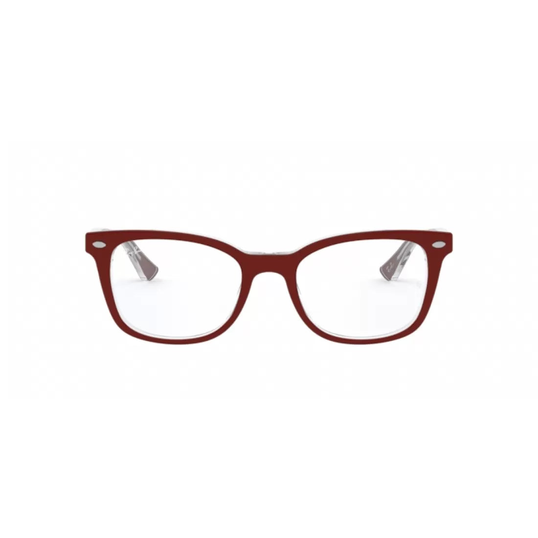 OCCHIALE DA VISTA UNISEX RAY-BAN RX 5285 - 5738 SUPERIORE BORDEAUX SU TRASPARENTE
