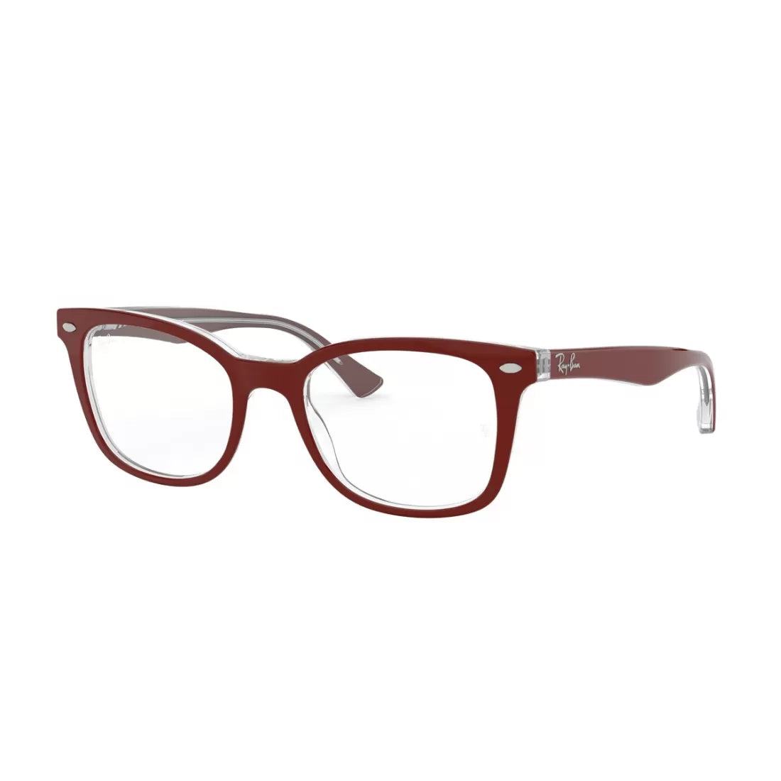 OCCHIALE DA VISTA UNISEX RAY-BAN RX 5285 - 5738 SUPERIORE BORDEAUX SU TRASPARENTE